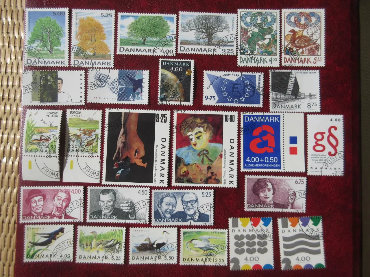 Billede 4 - Danmark årgang 1996-2000 124 stemplet mærker