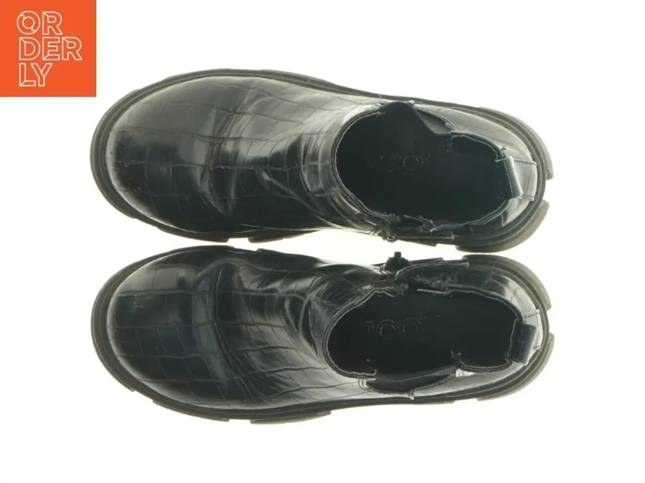 Billede 7 - Sorte krokodilleprægede støvler (str. 32)
