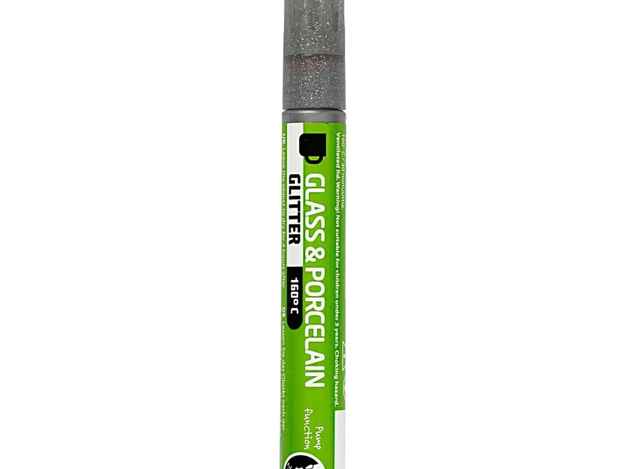 Billede 1 - Glitter Glas- og Porcelænstusch, 2-4 mm, Grå