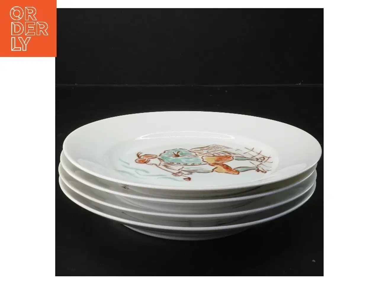 Billede 1 - Sæt af 4 antikke tallerkener fra B&G (str. 4 stk Ø 22 cm)