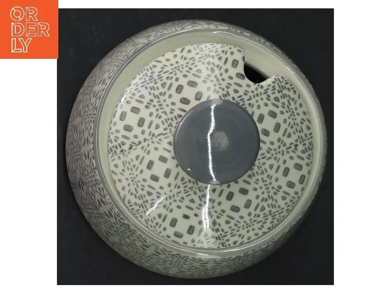 Billede 5 - Keramik opbevaringskrukke med låg fra Bloomingville (str. H. 11,5 cm. ø. 12 cm)