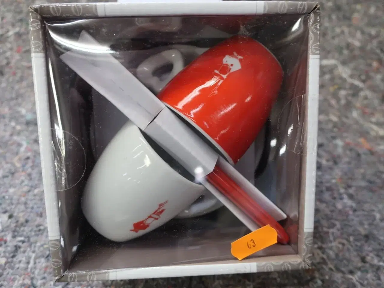 Billede 2 - 2 stk. BIALETTI ROMA Caffé porcelænskopper + underkopper