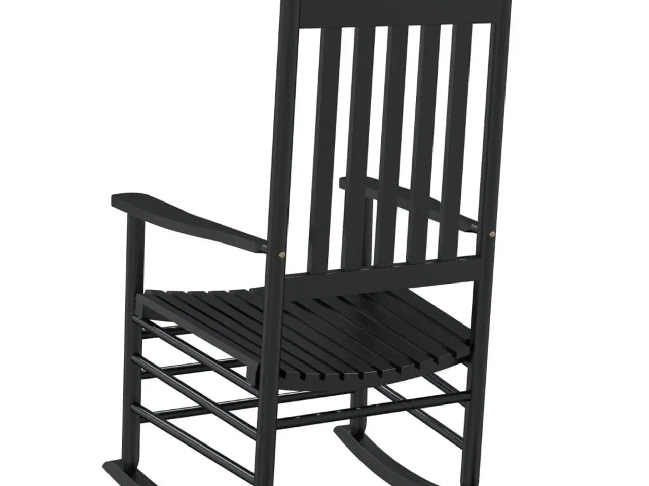 Billede 6 - Gyngestol med buet sæde massivt poppeltræ sort