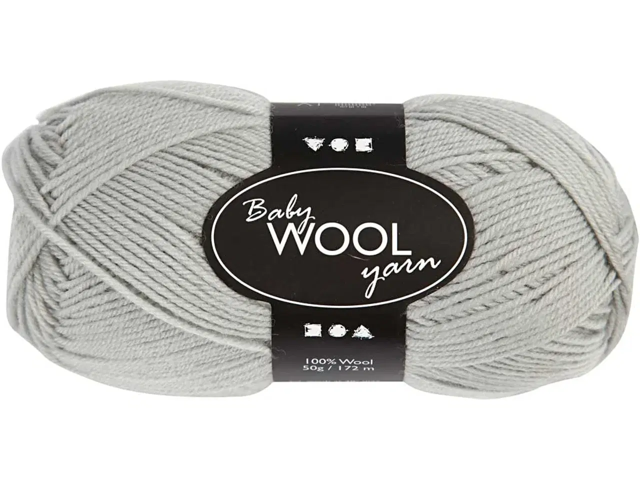 Billede 1 - Babygarn, L: 172 M, lys grå, 50g/ 1 ngl.