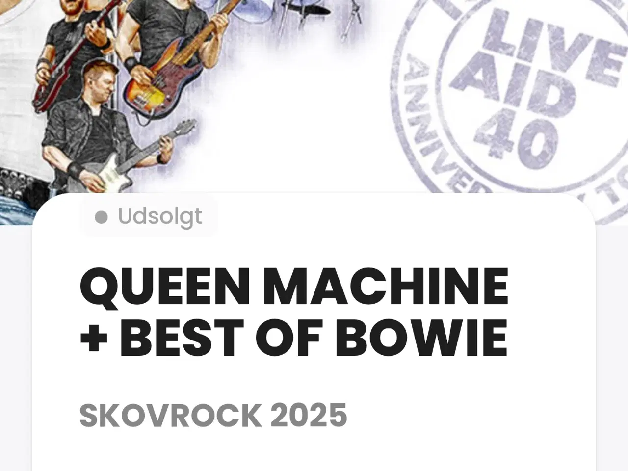 Billede 1 - Queen Machine billetter søges 