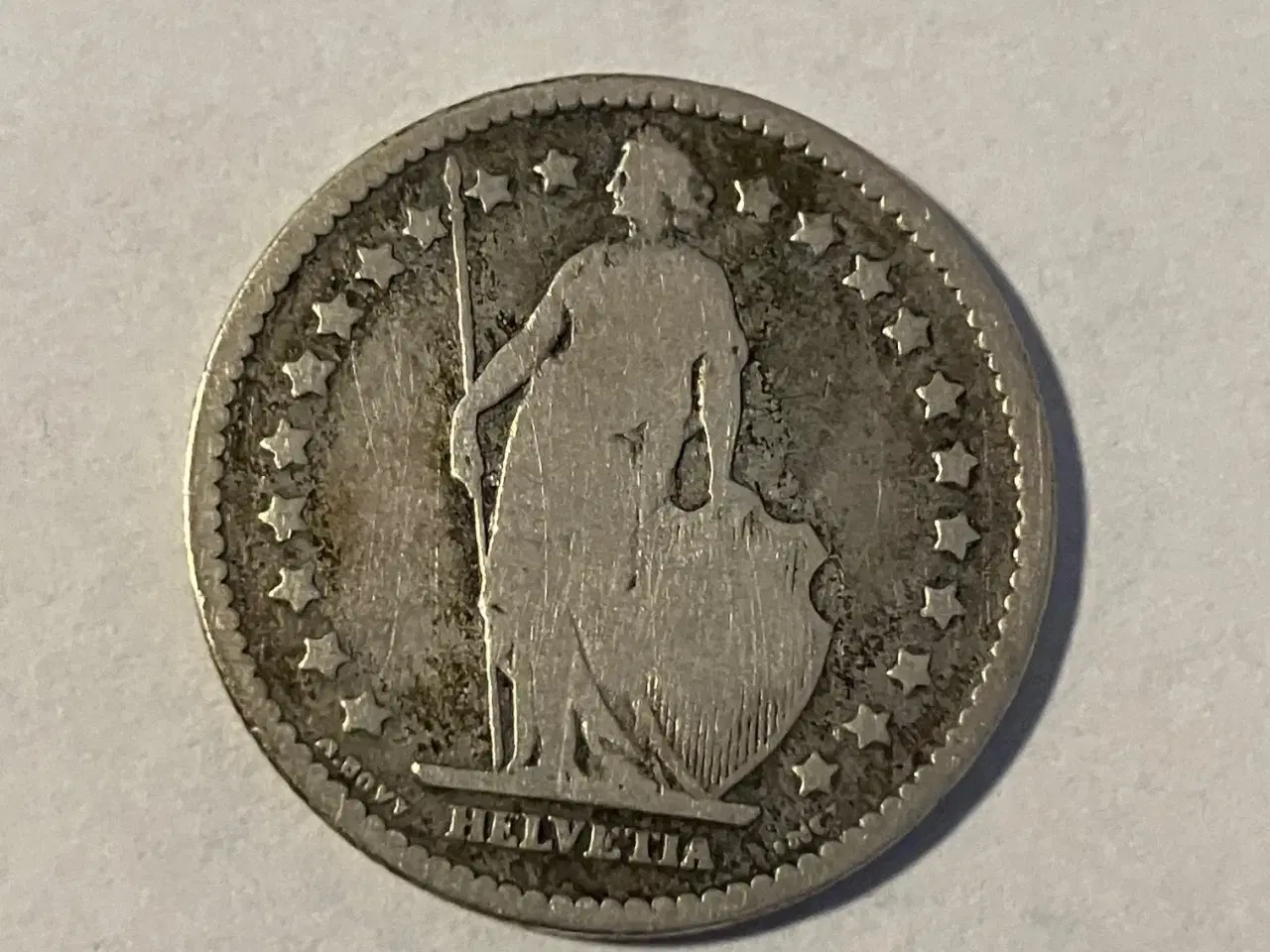 Billede 2 - 1 Franc Switzerland 1876