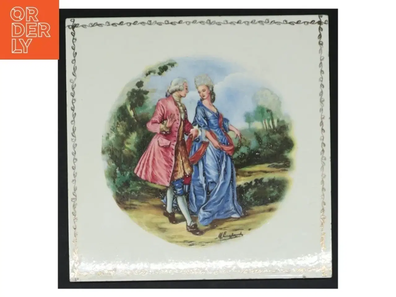 Billede 1 - Søholm bordskåner flise kakkel klinke i porcelæn (str. 15 x 15 cm)