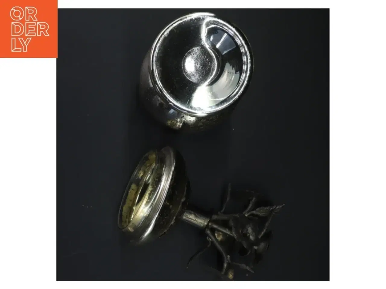 Billede 5 - Fattigmands vase med låg - metallisk look (str. 35 cm)