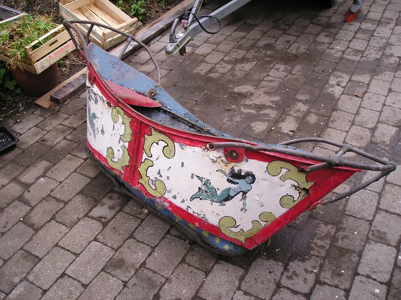 Billede 1 - Gl. gondol fra antik luftgynge