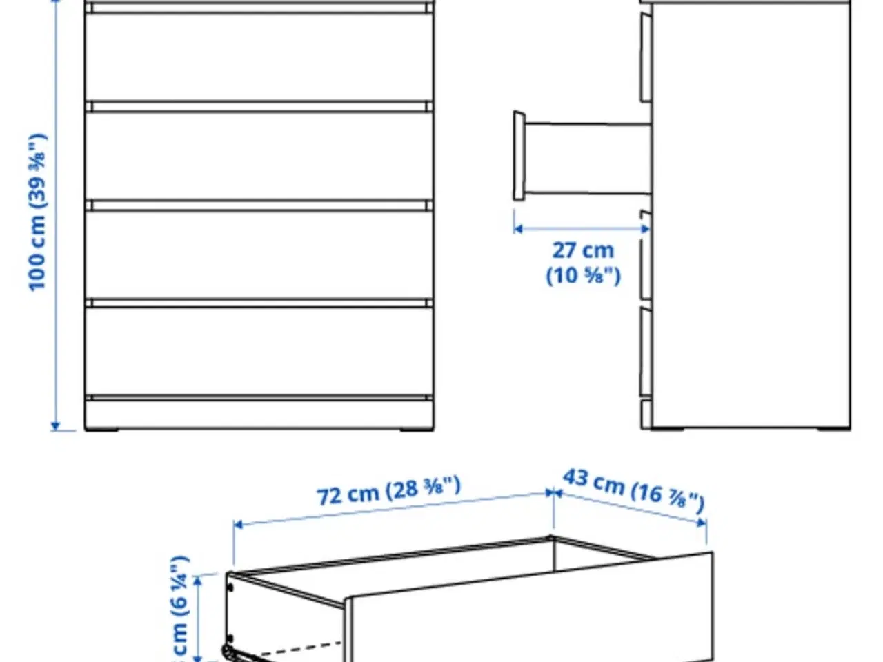 Billede 7 - 2 Ikea Malm kommoder