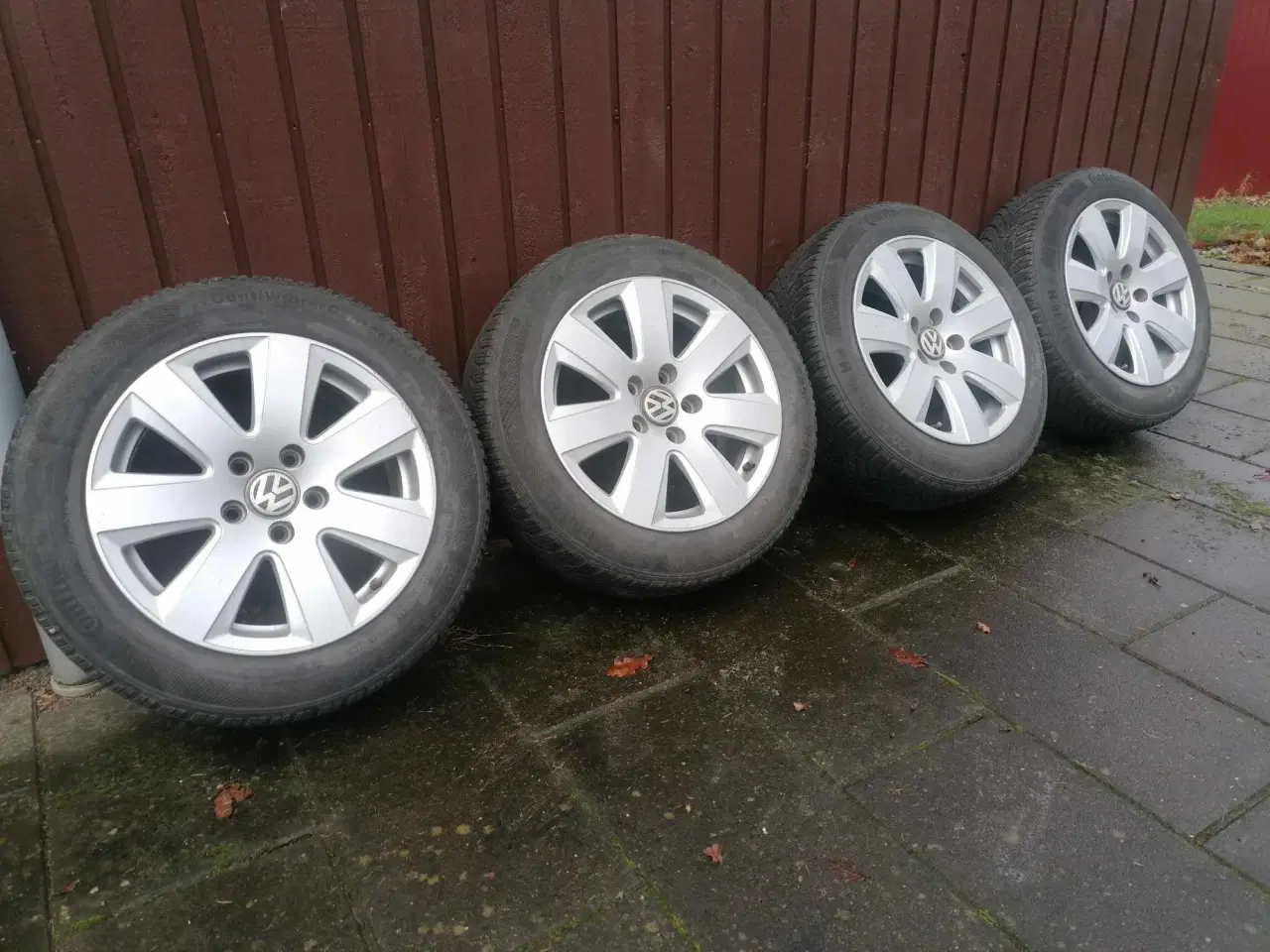 Billede 1 -  Vw fælge 16" 5x112 m. Helårsdæk