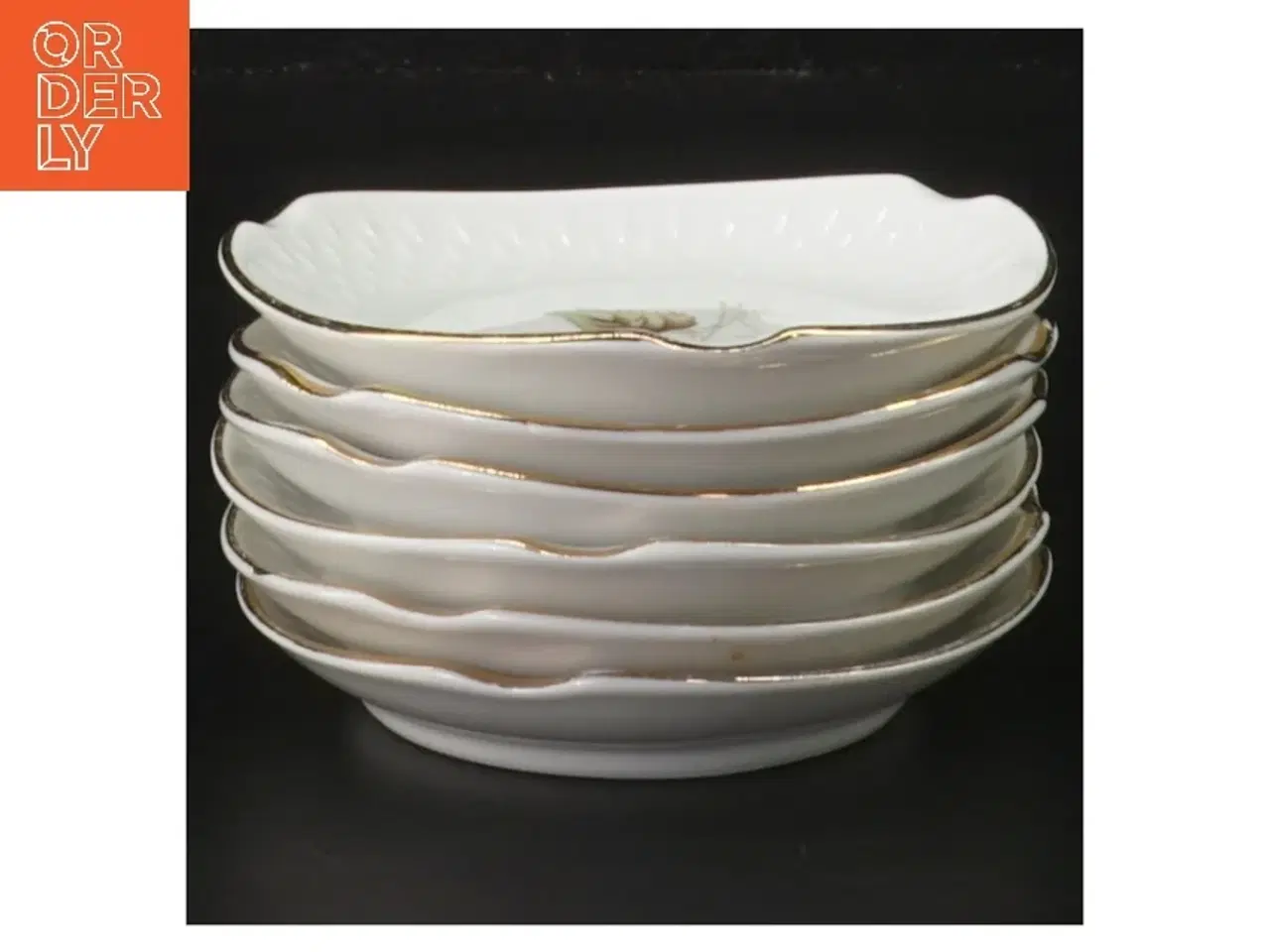 Billede 1 - Porcelænstallerkener med blomstermotiv fra Edelstein Bavaria (str. 6 stk Ø 9 cm)