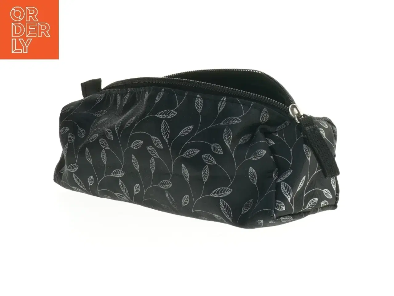 Billede 2 - Sort penalhus med bladtryk (str. 25 cm. ja)