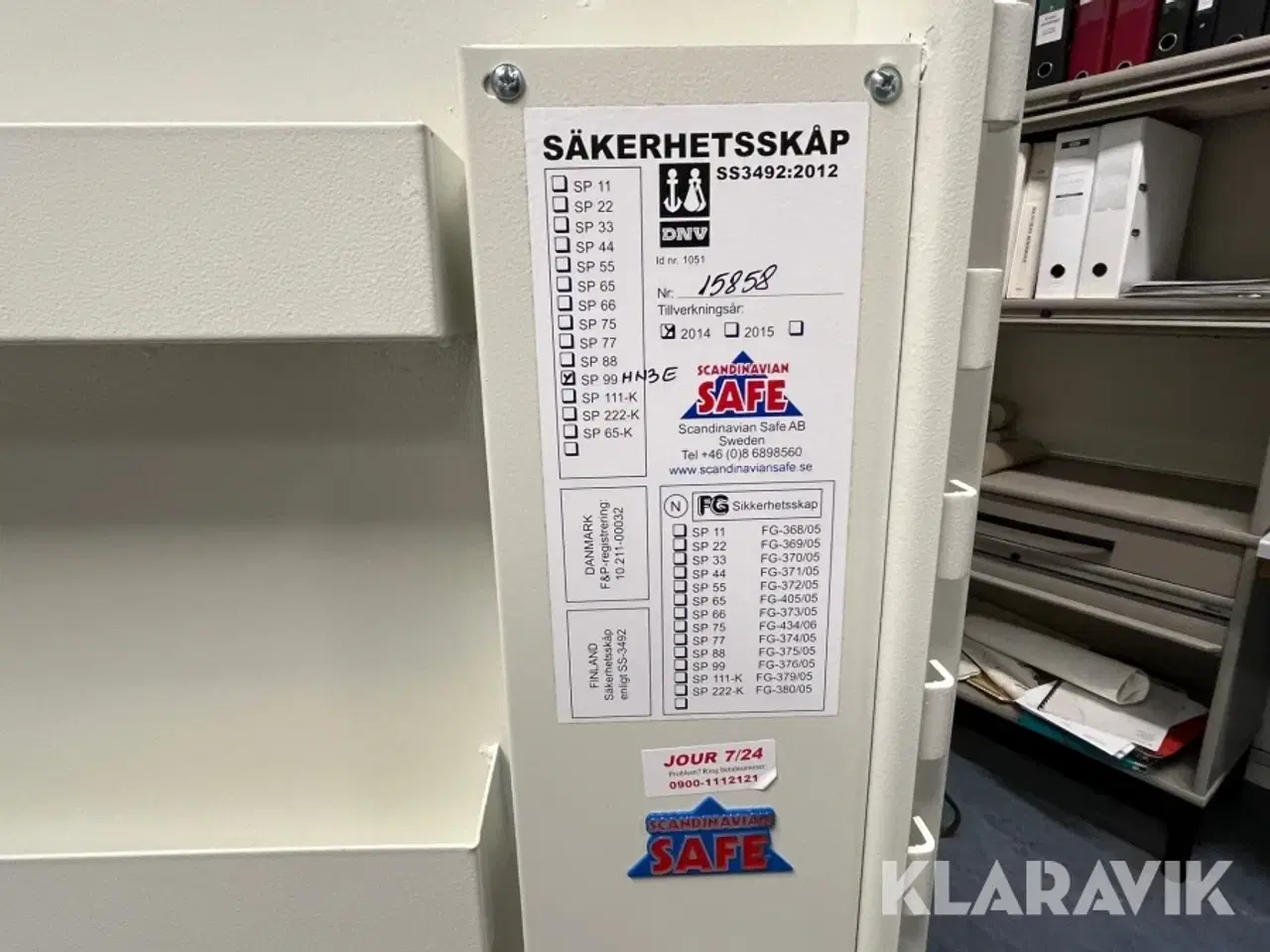 Billede 5 - Sikkerhedsskab Scandinavien Safe