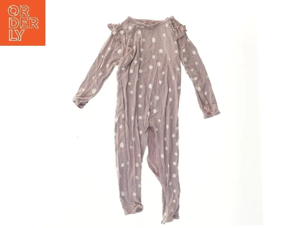 Billede 1 - Natdragt med glimmerprikker og flæser til børn (str. 80)