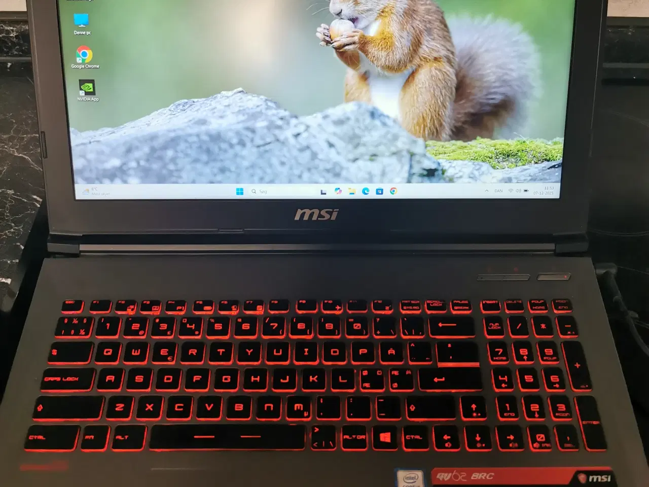 Billede 1 - Ældre gamer MSI gv62 8rc PC