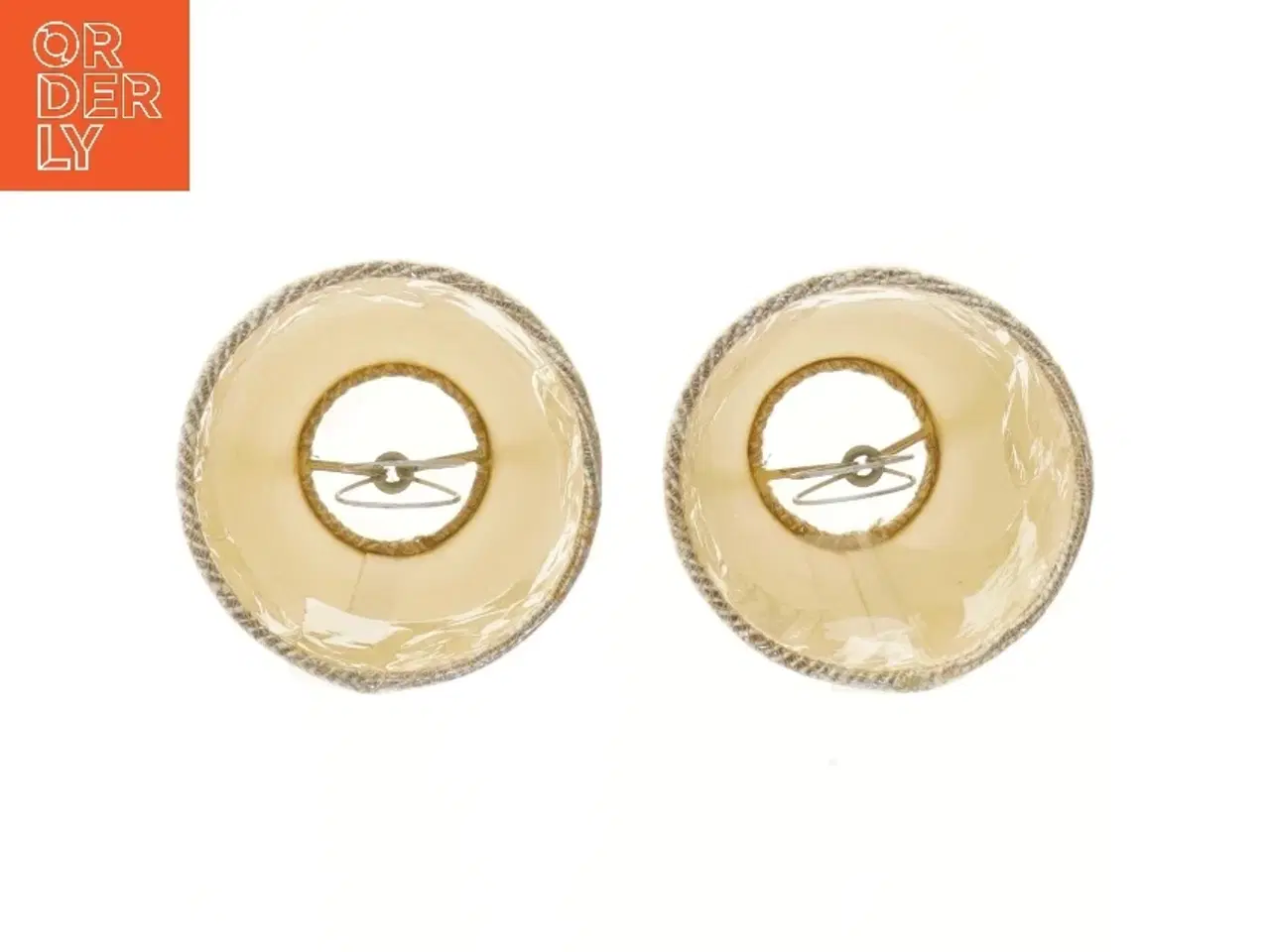 Billede 3 - Lampeskærme i flettet materiale fra Ørslev (str. 14 cm)