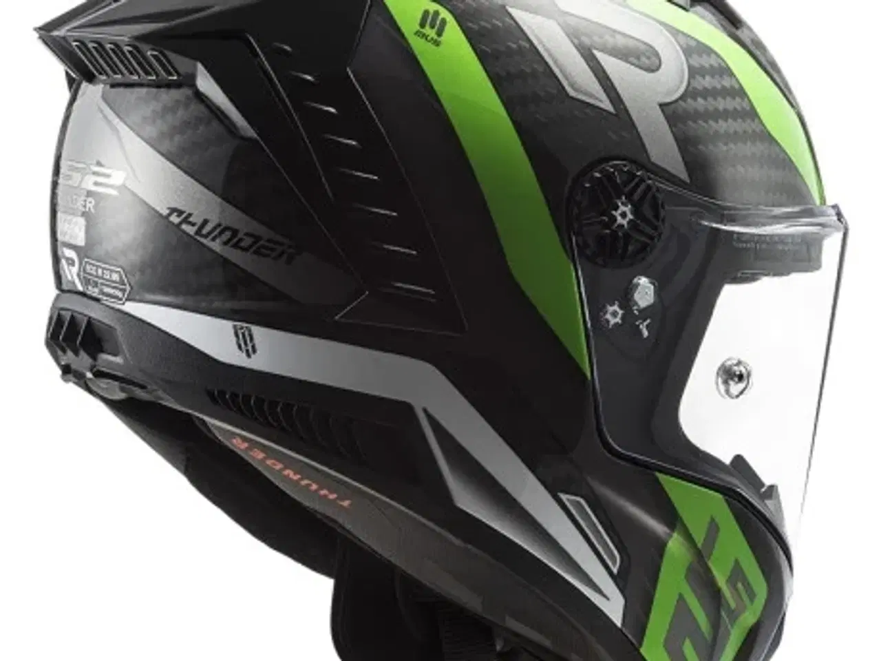 Billede 5 - LS2 Thunder Supra Green White - FØR 4199