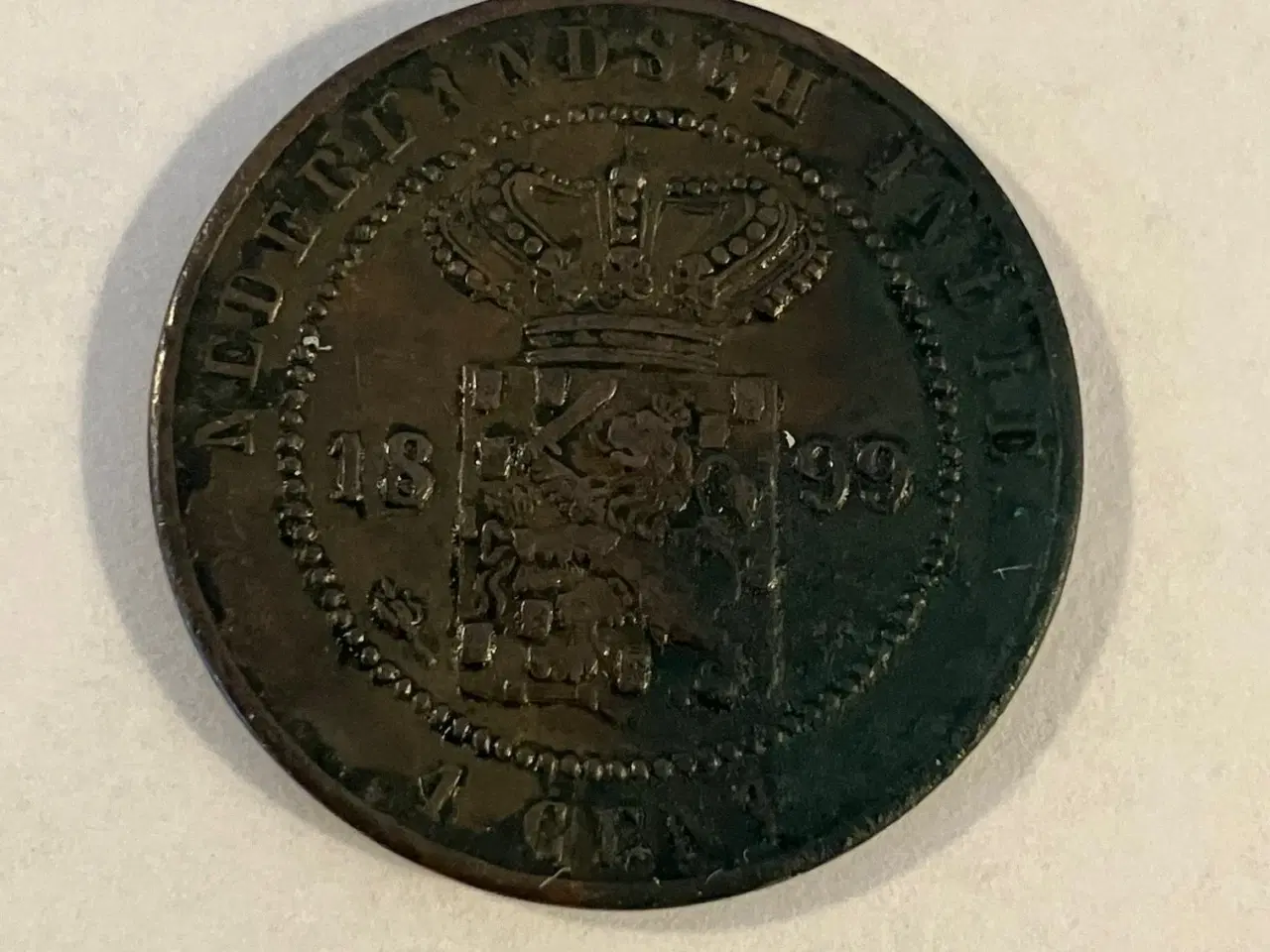 Billede 1 - Netherlands East Indie 1 Cent 1899 - Dårlig stand