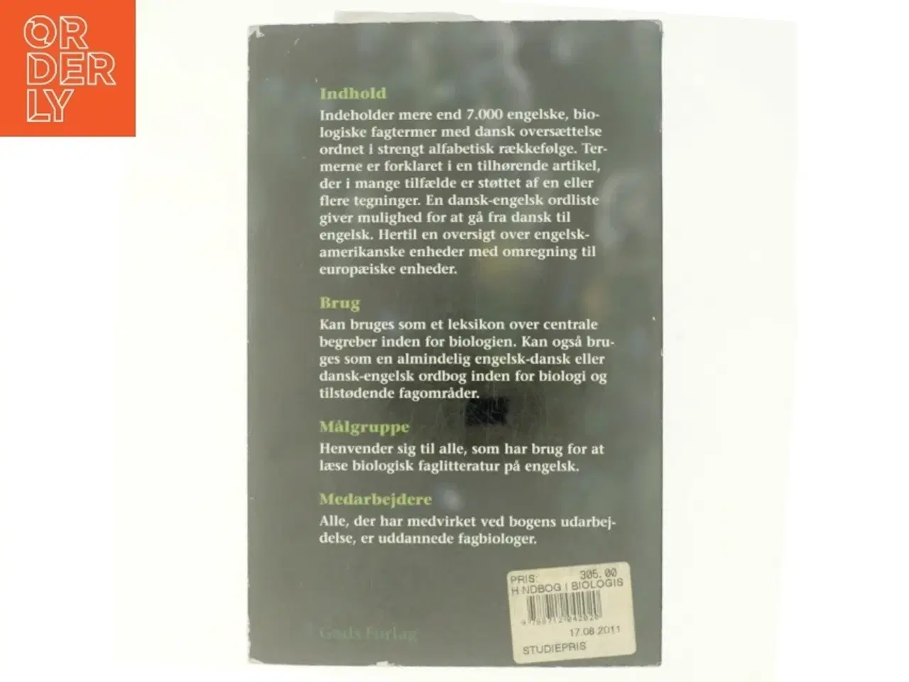 Billede 3 - Håndbog i biologiske fagtermer af Ole Rasmussen (f. 1958-11-03) (Bog)