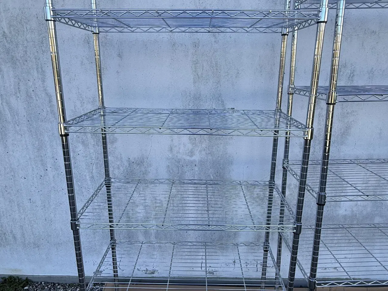 Billede 4 - 3 stk. VINDINGE Reol 6 hylder krom