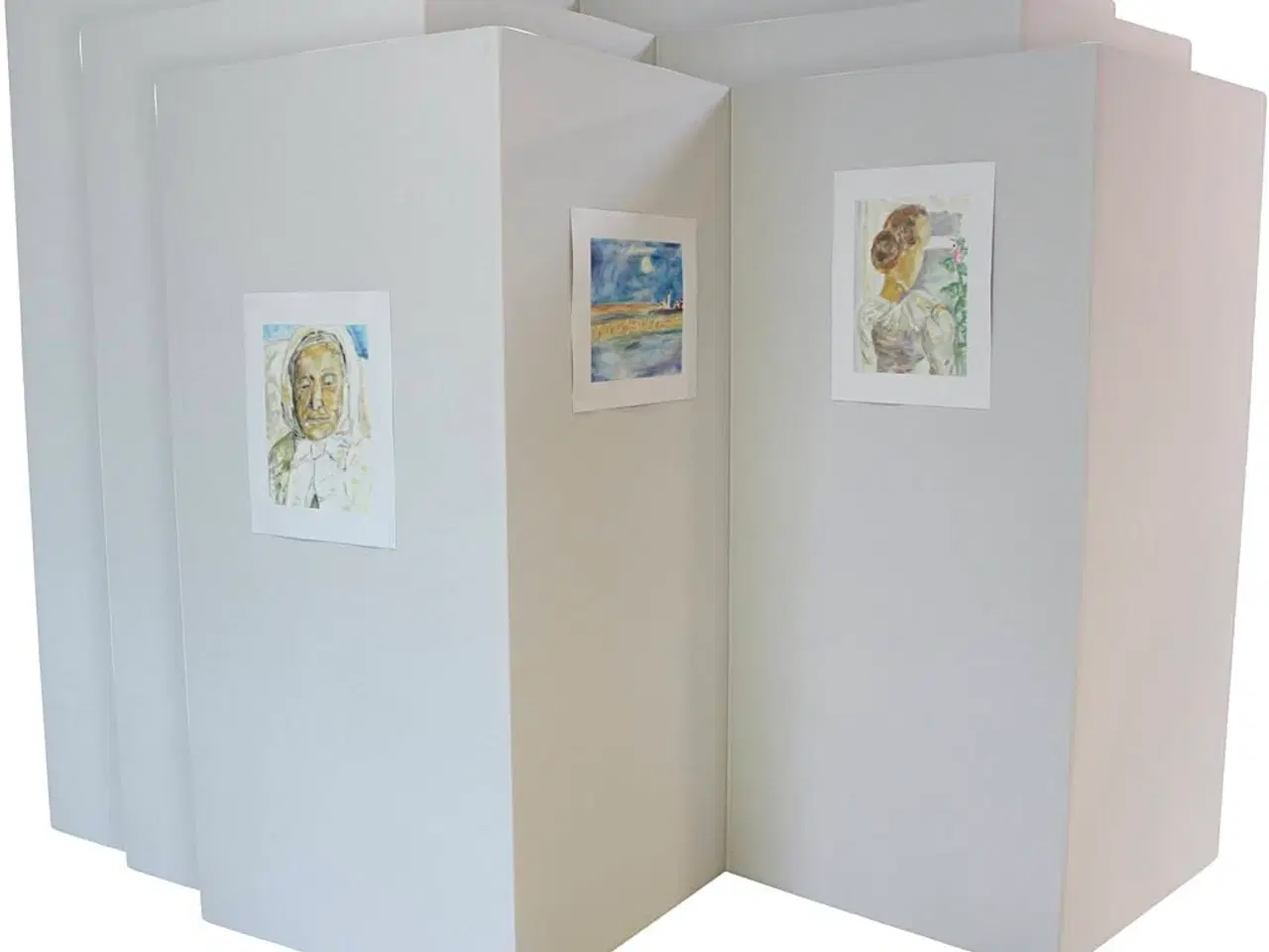 Billede 1 - Robuste Udstillingsvægge i Bølgepap - 3 stk. 190 cm