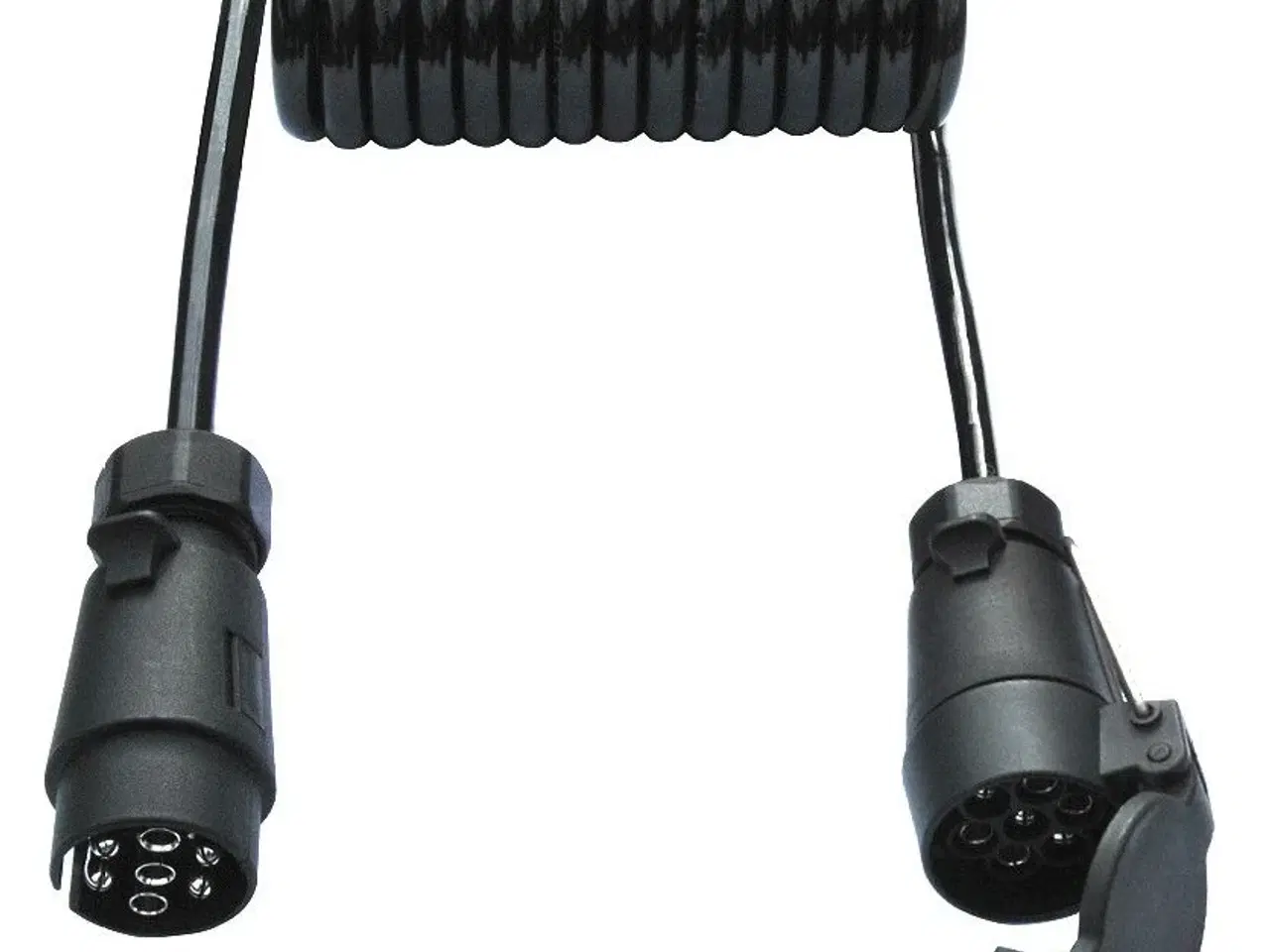Billede 1 - Spiralkabel 7 polet Han/Hun 1,75 m