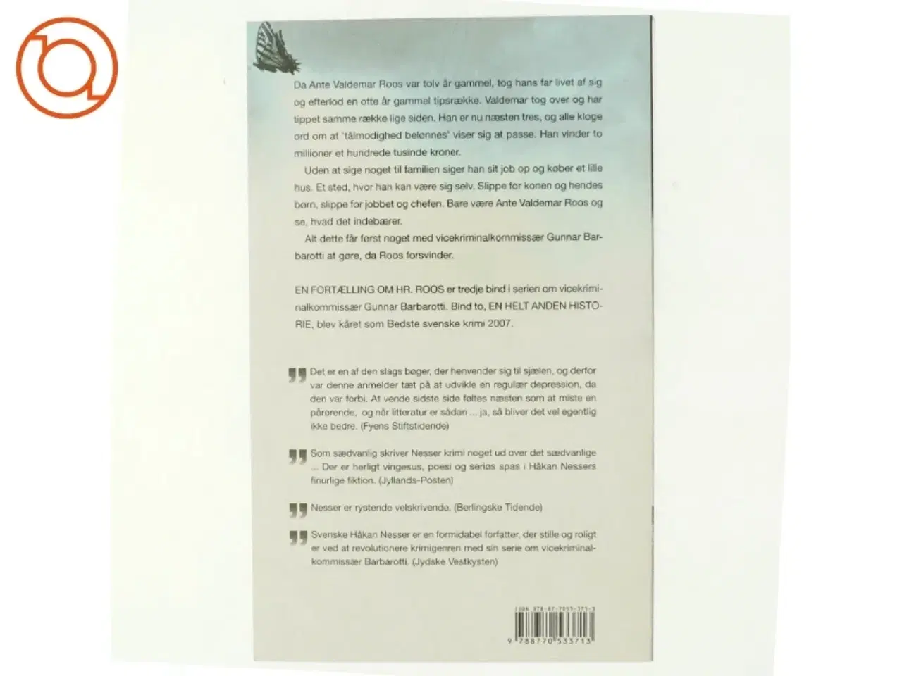 Billede 3 - En fortælling om hr. Roos af Håkan Nesser (Bog)