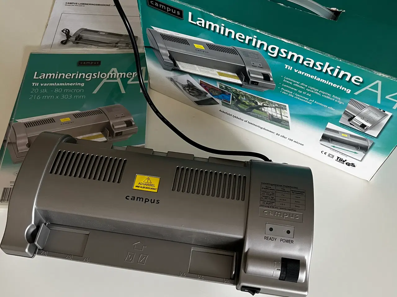 Billede 1 - Lamineringsmaskine inkl. lamineringslommer