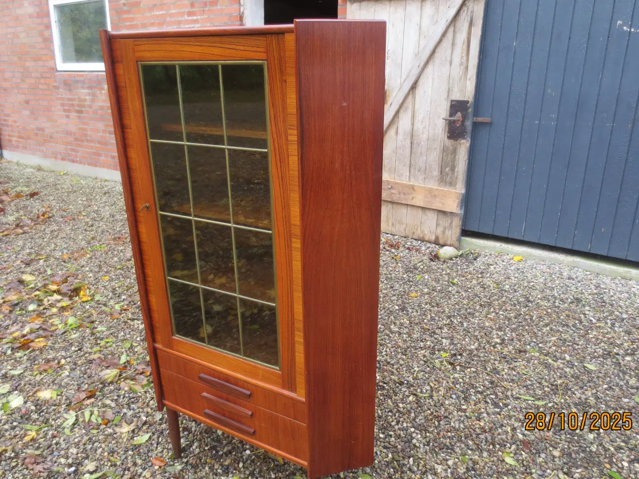 Billede 2 - 1 stk Teak Hjørneskab med 3 skuffer