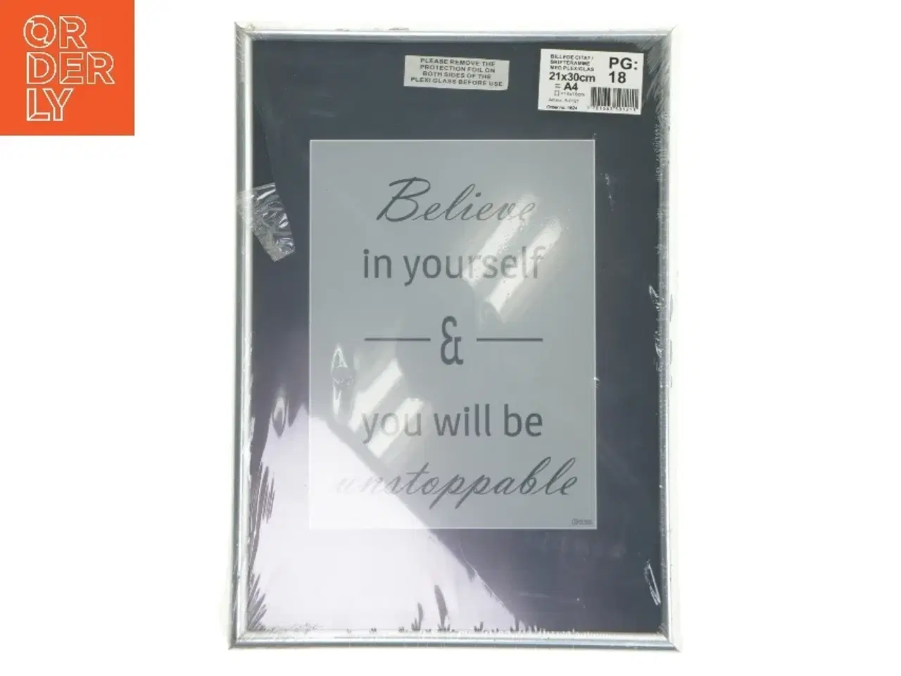 Billede 1 - Motivationsquote i ramme fra Keymerk (str. 21x30 cm)