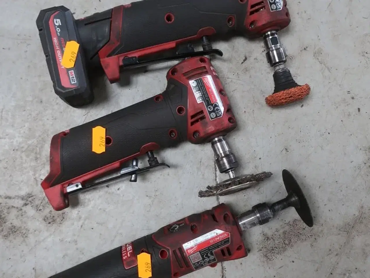 Billede 2 - 3 stk. slibemaskiner MILWAUKEE samt momentnøgle