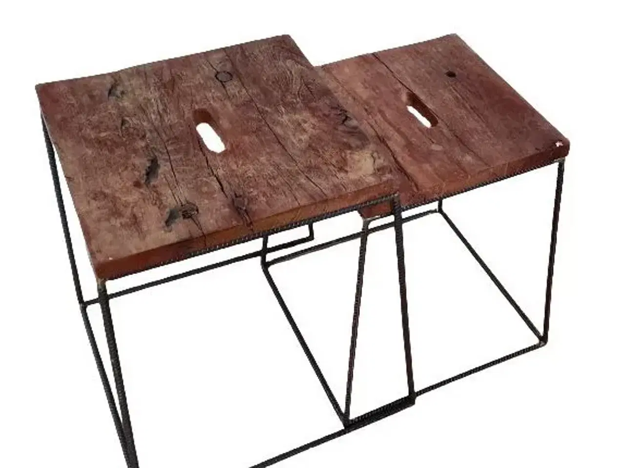Billede 3 - Planke Sofabord med jernben