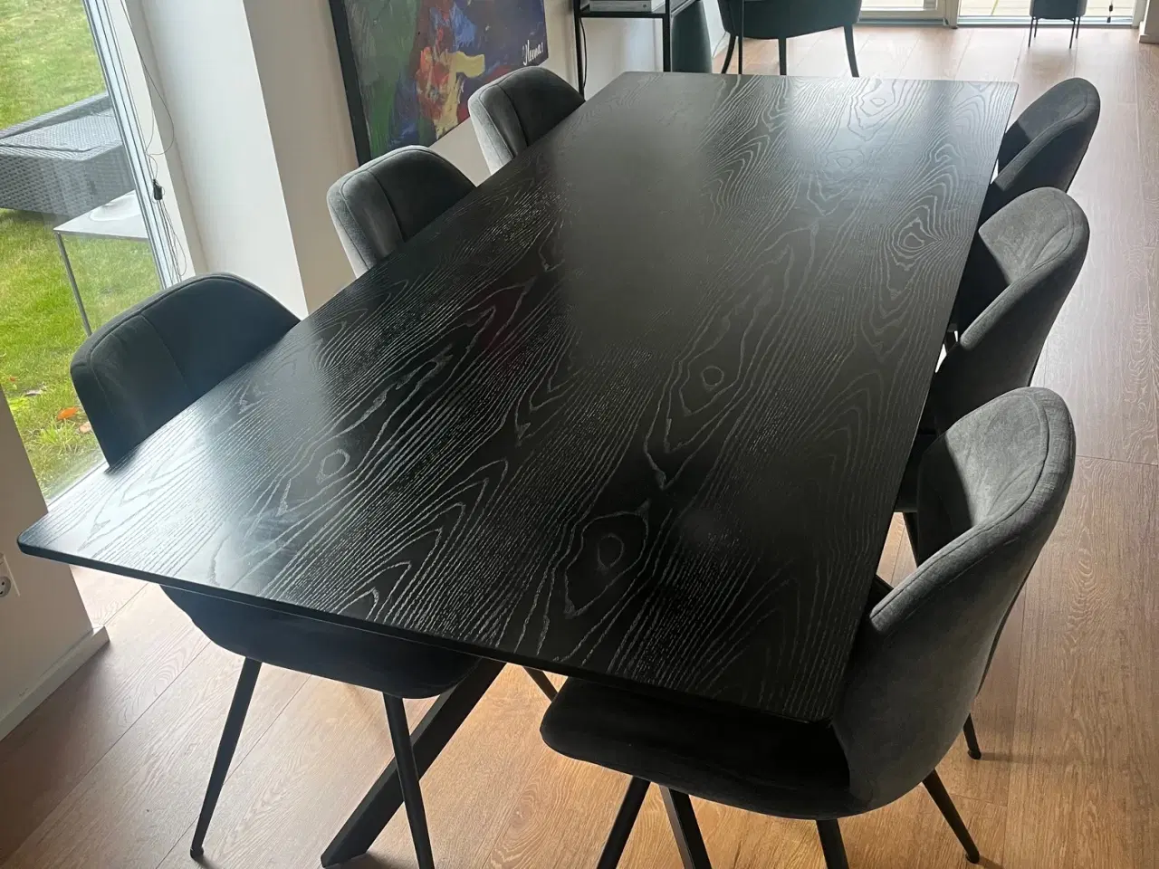 Billede 2 - Spisebord 2 m. lang med 6 stole