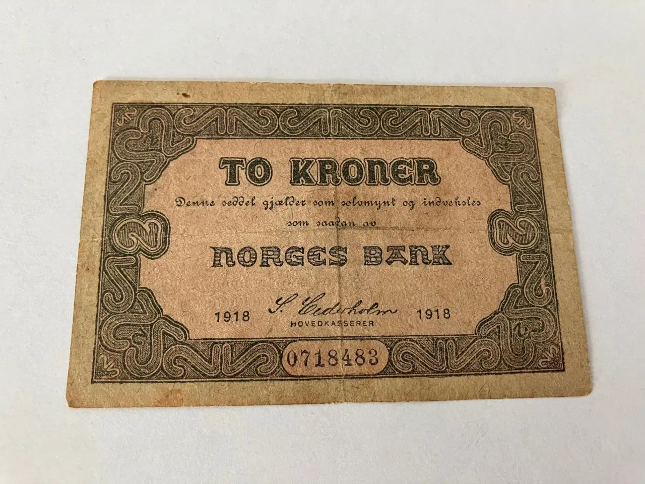 Billede 1 - 2 Kroner Norge 1918