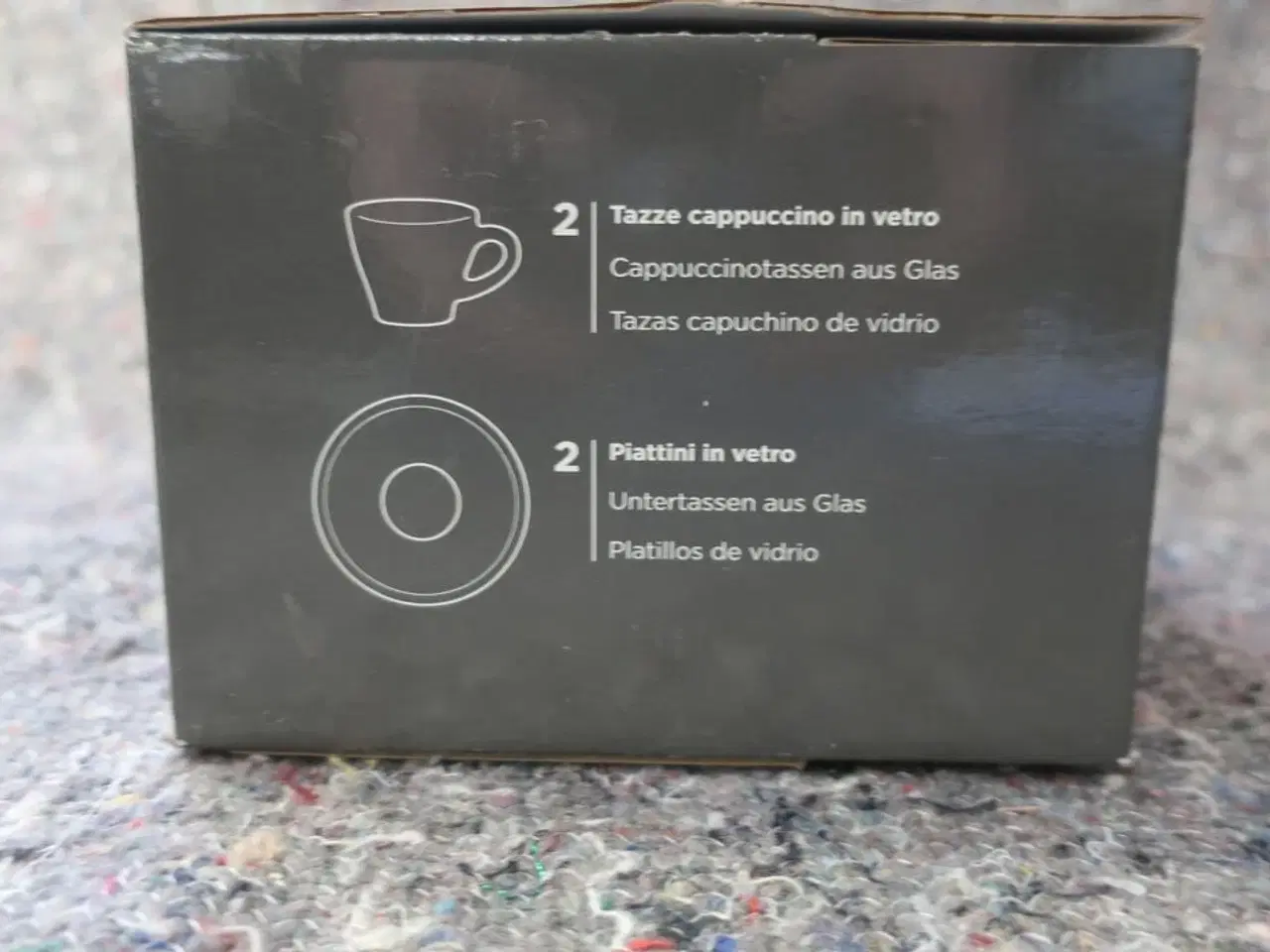 Billede 3 - 2 stk. BIALETTI Cappuccino glaskopper + underkopper