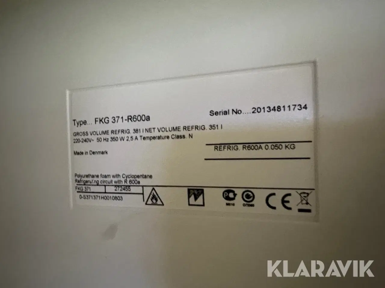 Billede 4 - Køleskabe Vibocold og Vestfrost FKG371 3 styk.