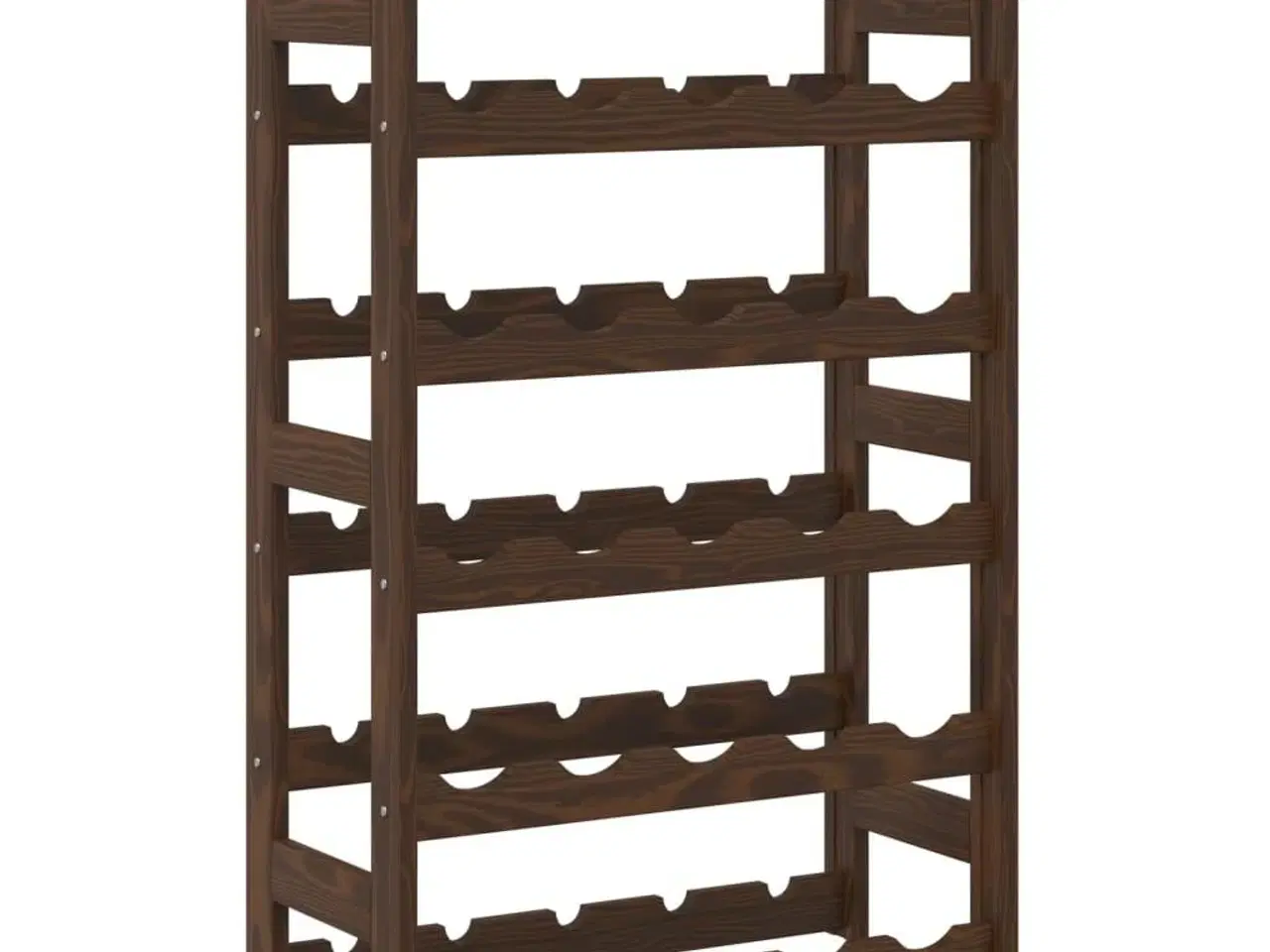 Billede 5 - Vinreol til 30 flasker massivt fyrretræ brun