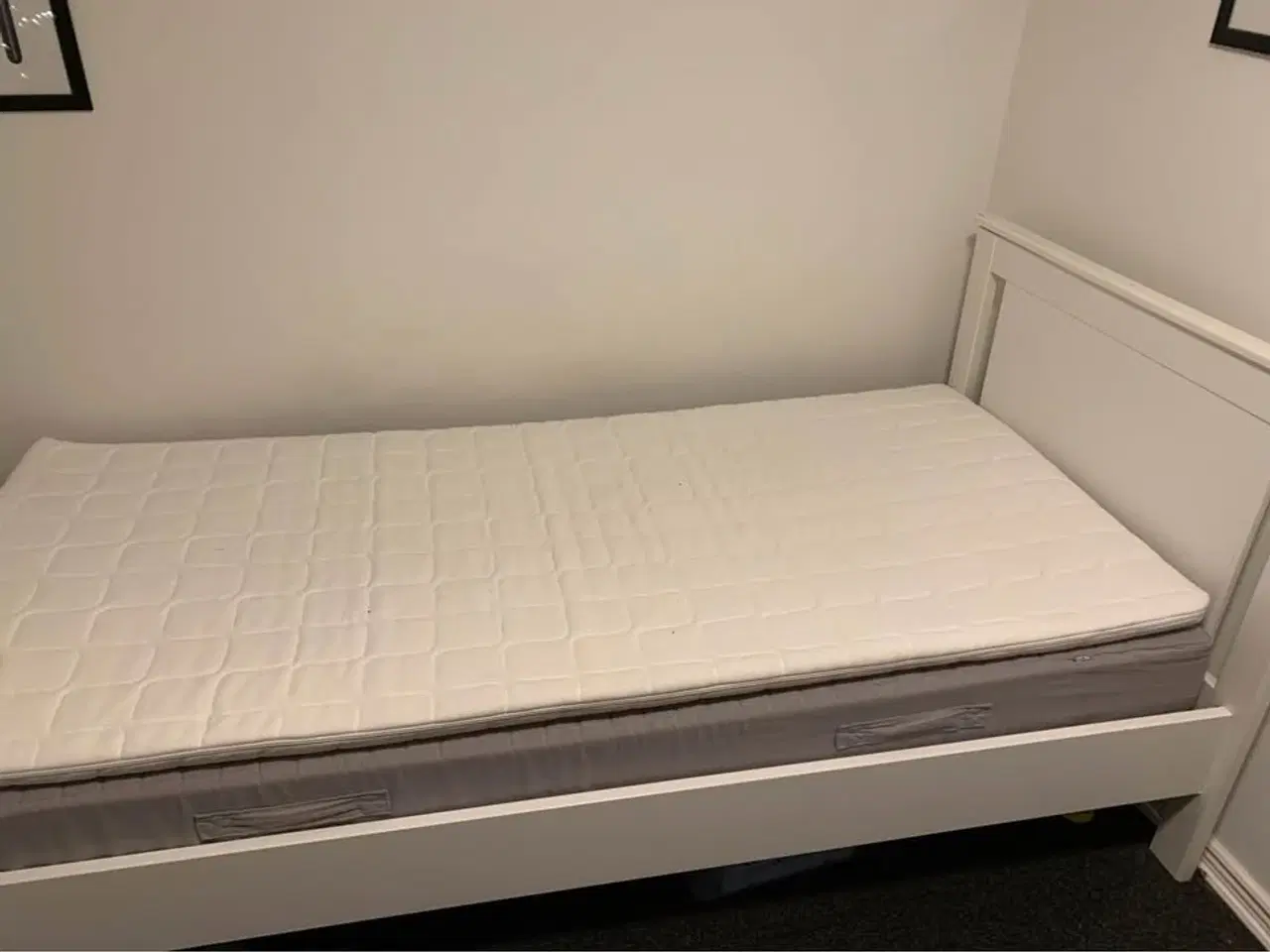 Billede 3 - Seng med madras og topmadras 90x200 cm