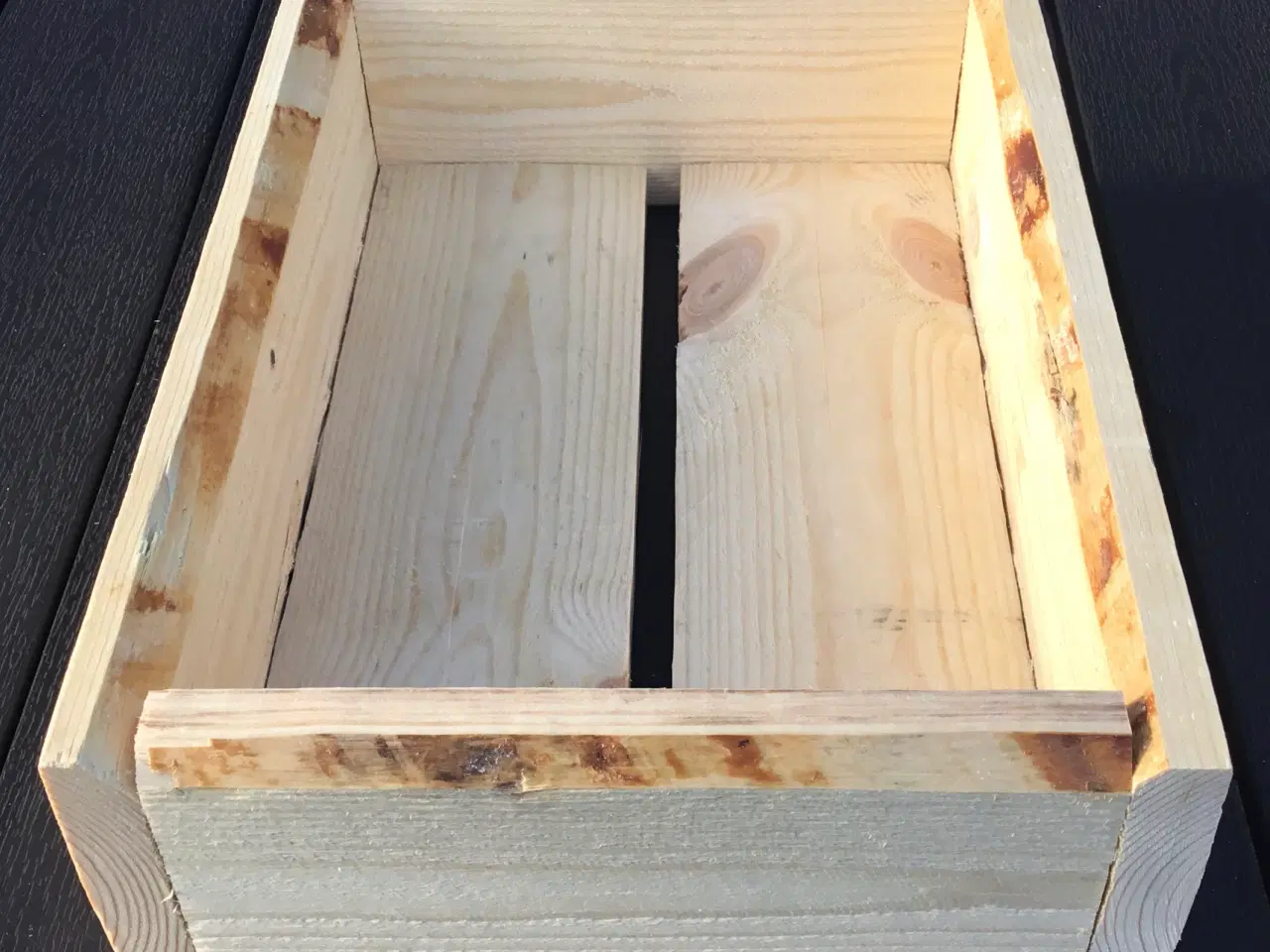 Billede 2 - Ny trækasse / træbakke  Råt fyrretræ 25 x 35 cm