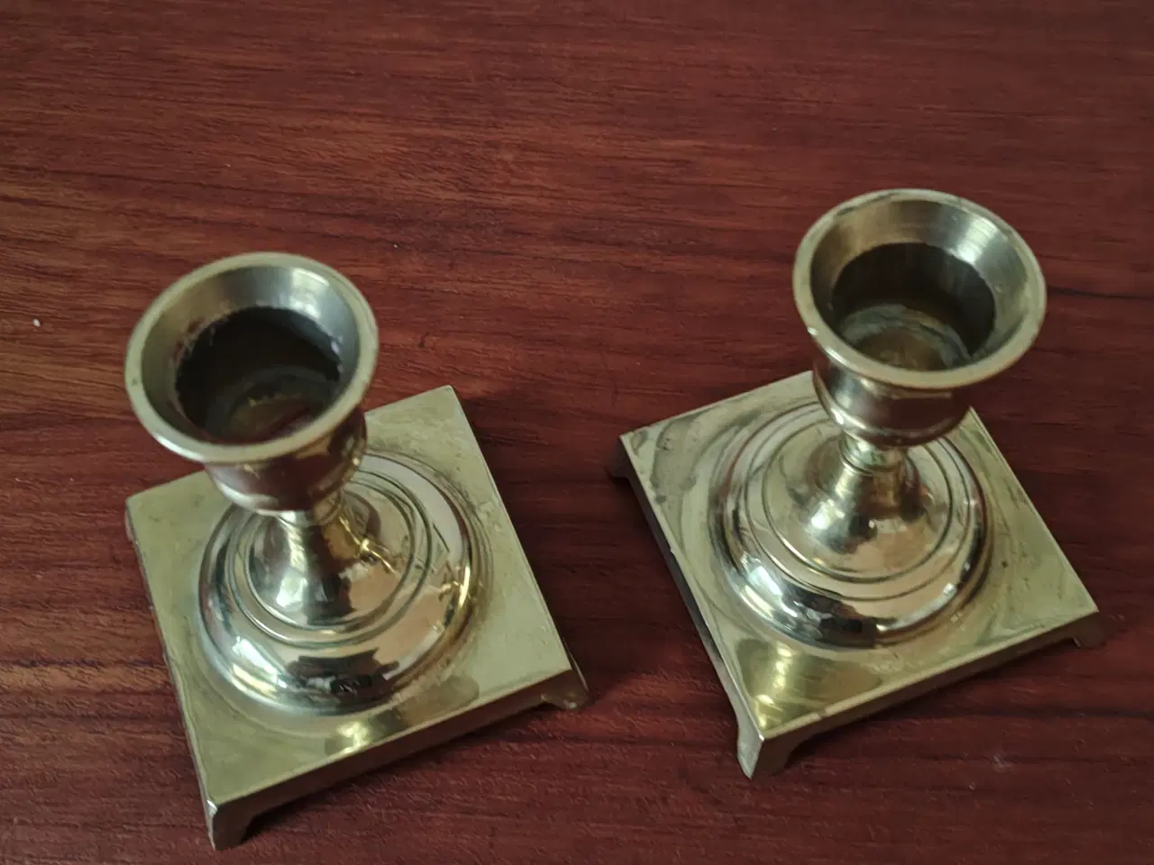 Billede 4 - Flotte messing lysestager