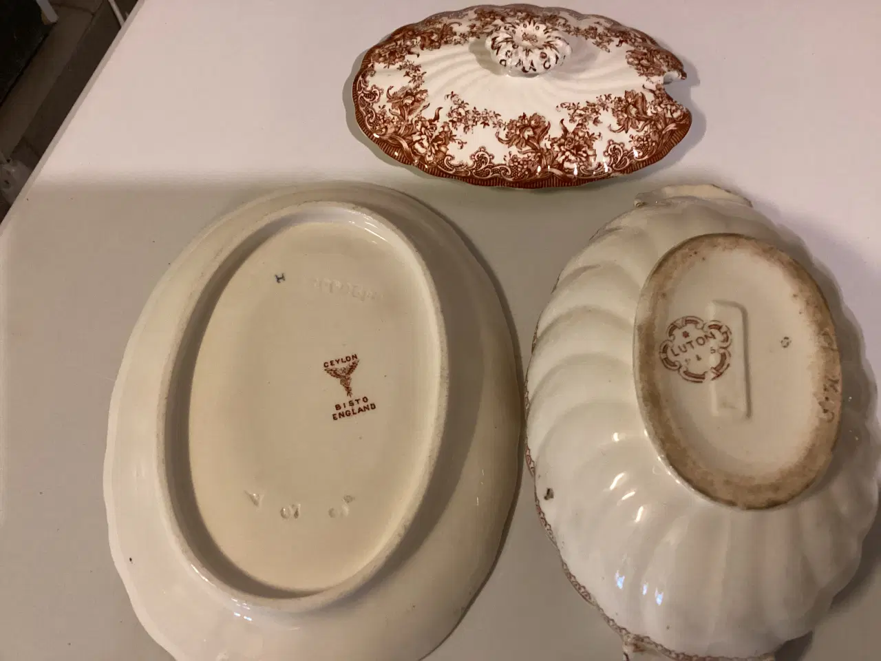 Billede 2 - Fin gammel tarin på et fad