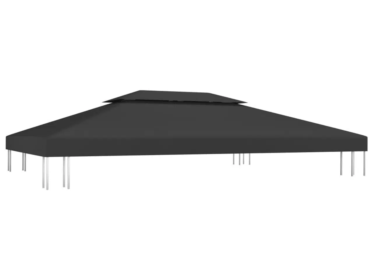 Billede 2 - Pavillontopdække i 2 lag 310 g/m² 4x3 m sort