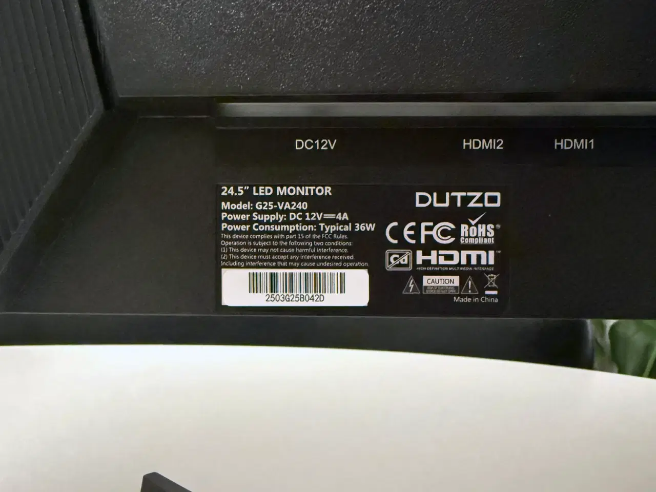 Billede 3 - 24,5" 240Hz Dutzo monitor / skærm 