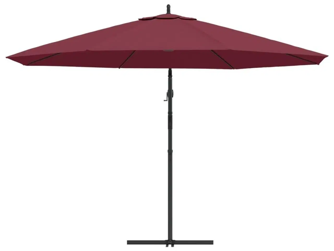 Billede 5 - Hængeparasol 350 cm aluminiumstang bordeauxfarvet