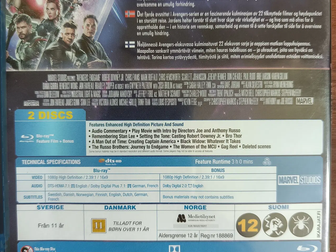 Billede 2 - Blu-ray Endgame Avengers