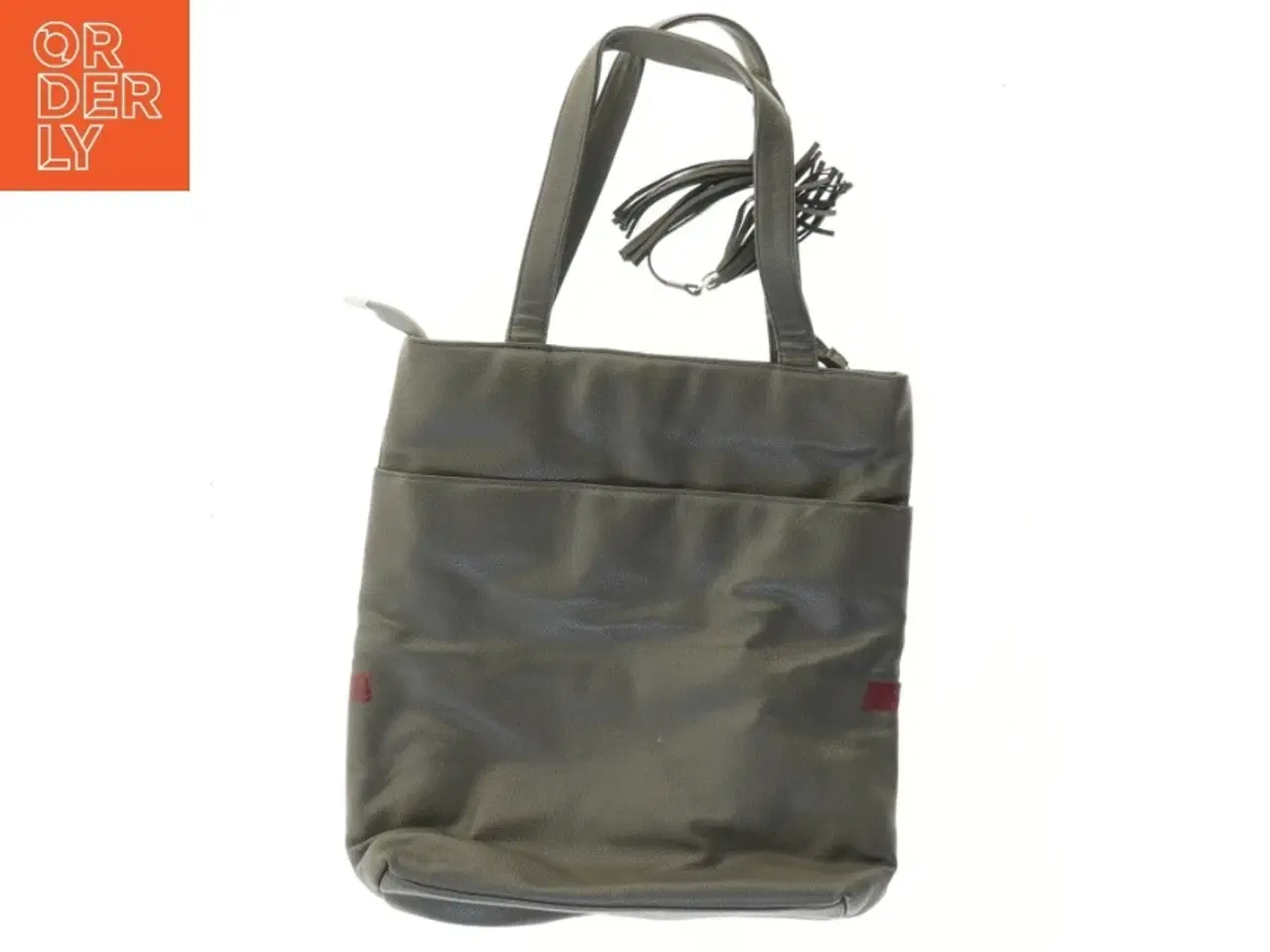 Billede 1 - Grå skuldertaske (str. 39x38 cm)