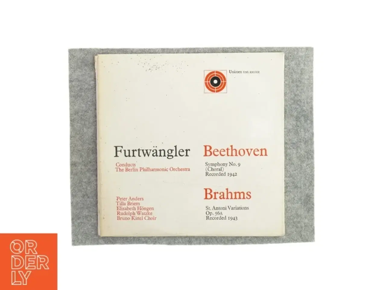 Billede 1 - Furtw&#228;ngler Beethoven Brahms vinylplade