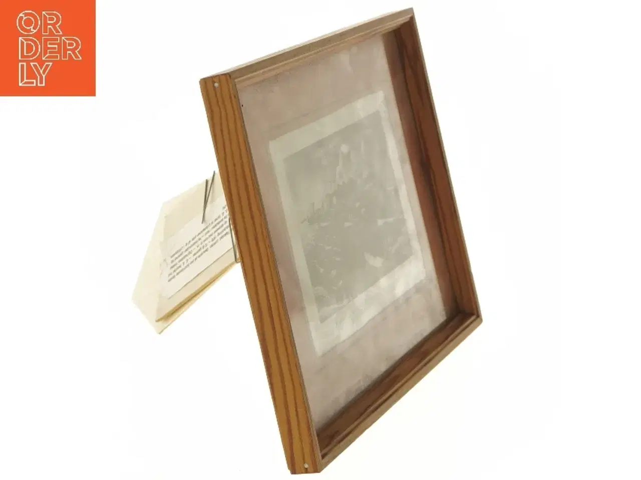 Billede 2 - Indrammet litografi med skibsmotiv (str. 20,5x26 cm)