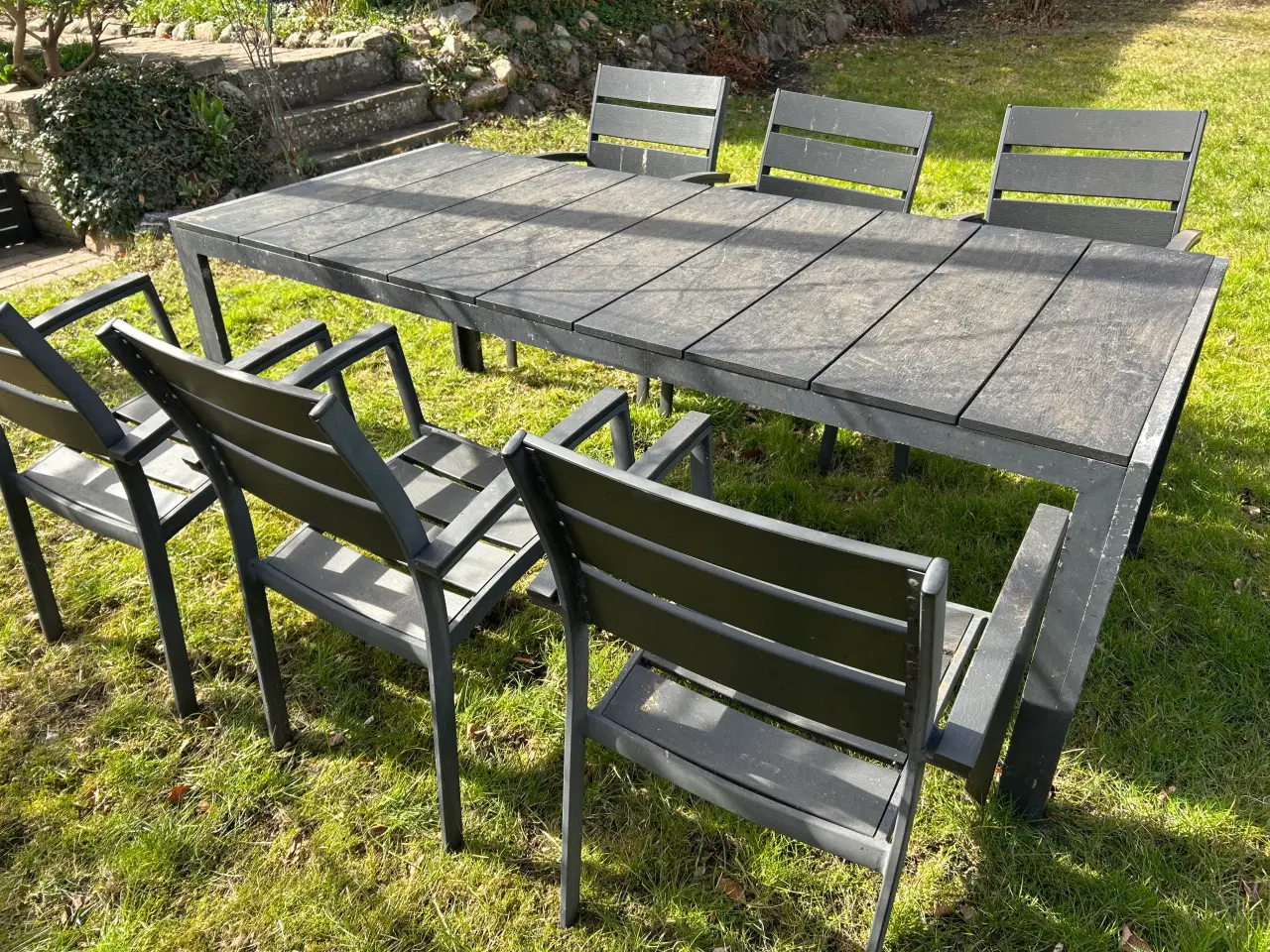 Billede 1 - Havebord m 6 Stole